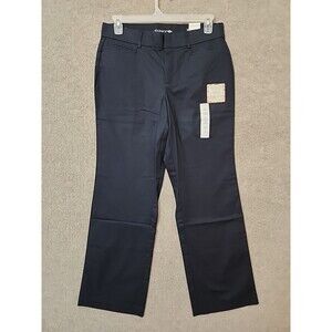 Dockers Sure Fit Khaki Pants Womens 12 Navy Blue Slimming Stretch Trouser NEW